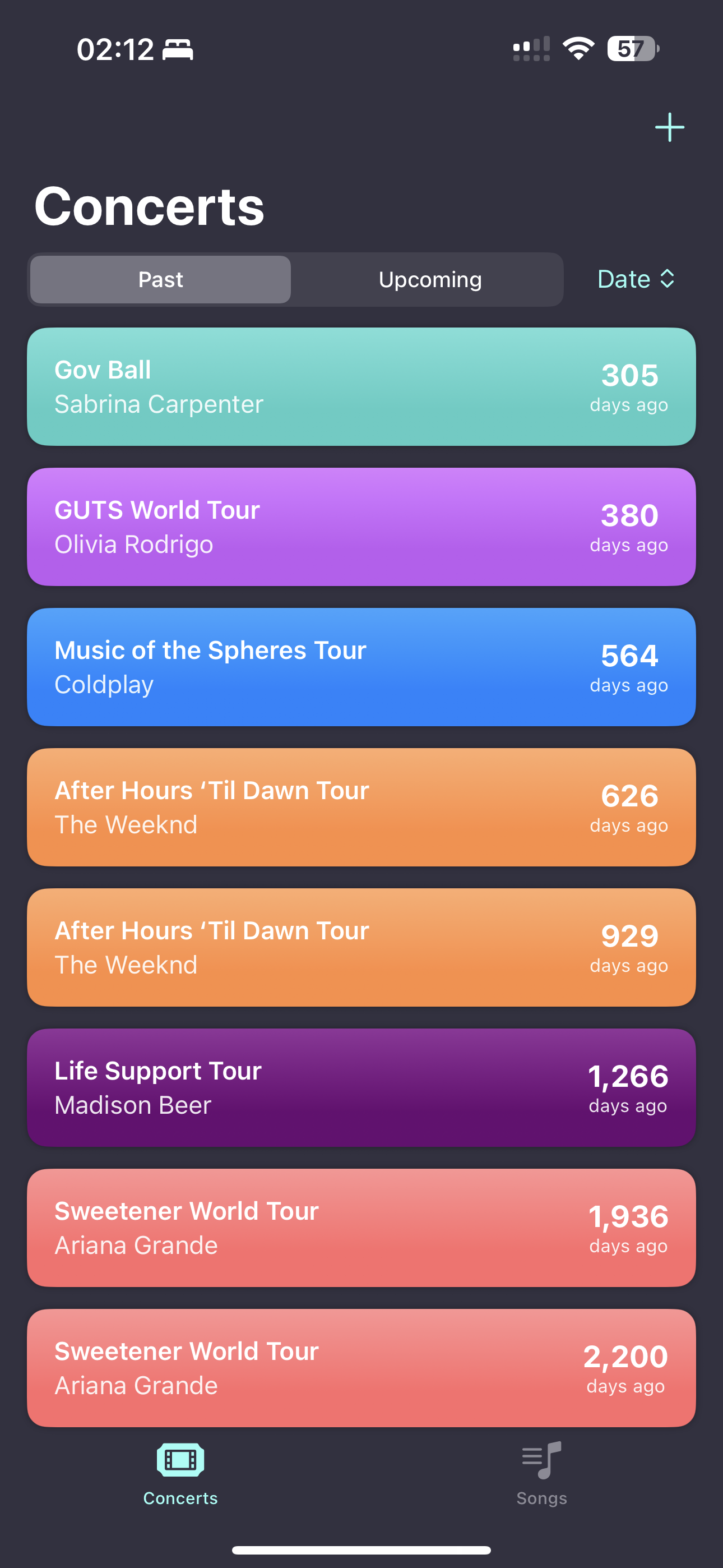 Concerts List